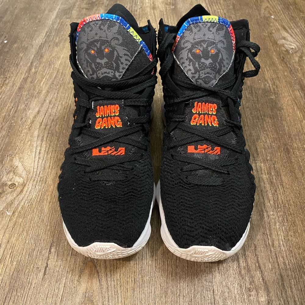 Nike LeBron 17 Mens Size 9.0 “James Gang” Black Basketball Shoes BQ3177 005